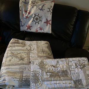Coastal king size quilt set